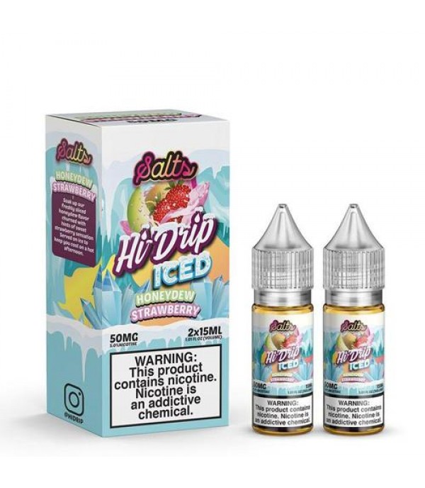 Hi-Drip Salts Honeydew Strawberry Iced 30ml Nic Salt Vape Juice